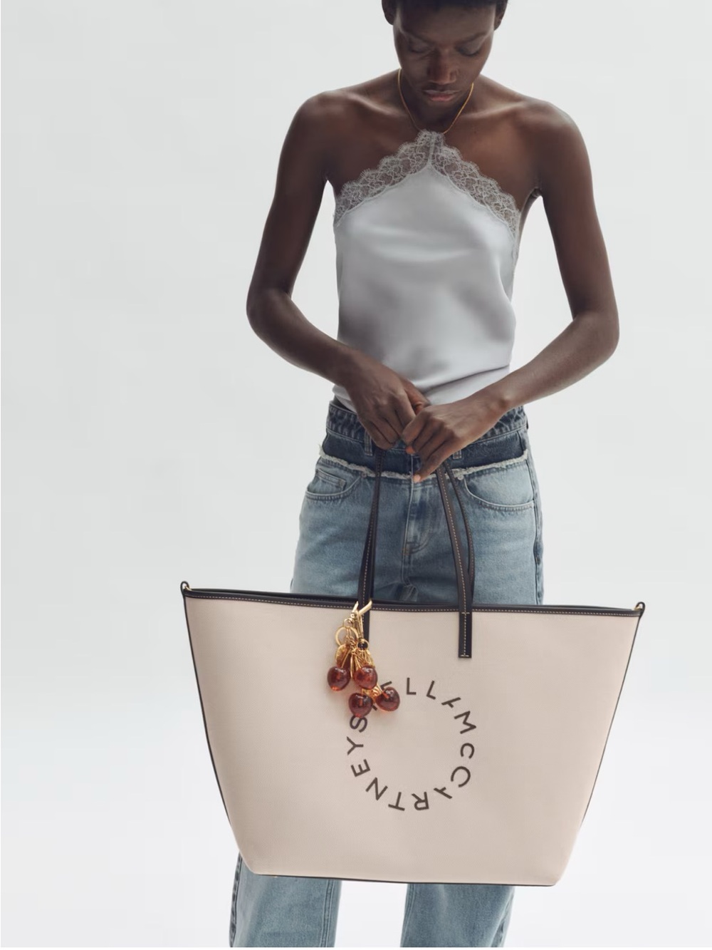 Stella McCartney x H&M Large Canvas Tote Logo Bag - Picture 4 of 10